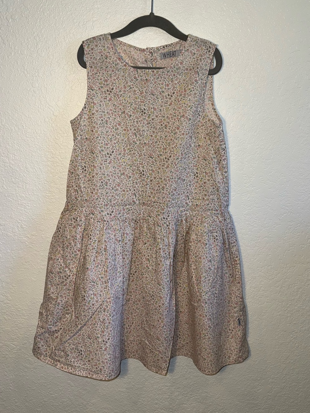 WHEAT Girls Ditsy Floral & Berry Print Sleeveless Drop Waist Summer Dress 10Y
